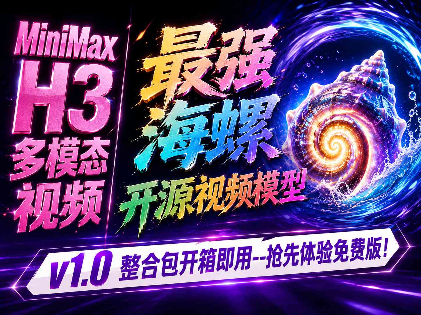 MiniMax H3多模态视频生成整合包–最强海螺开源视频模型！